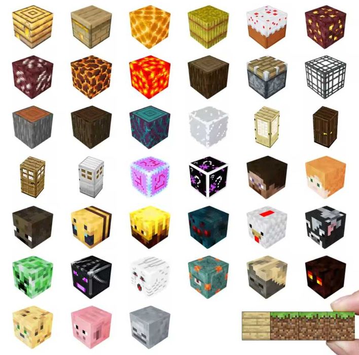 Магнитни кубчета Майнкрафт 100 бр. в кутия Minecraft Magnetic Blocks.