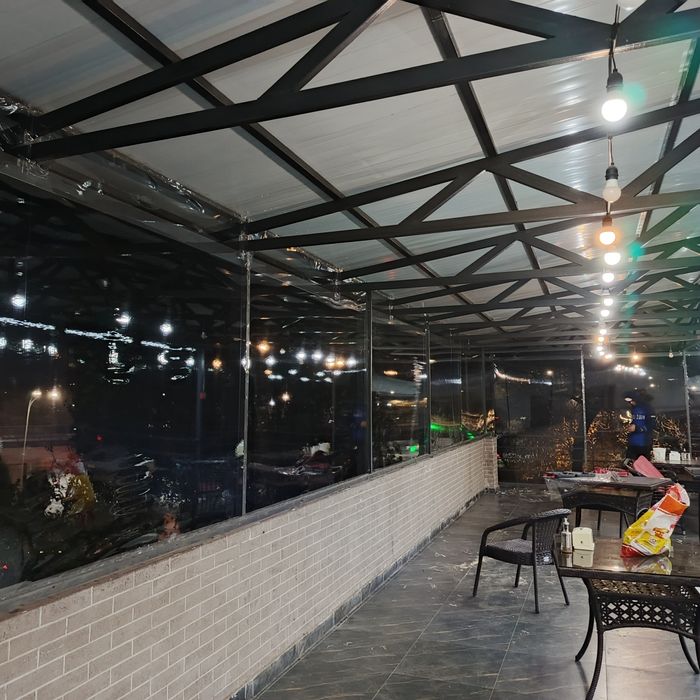 Prazrachni salafan kafe restoran owxona va bowqa joylar un