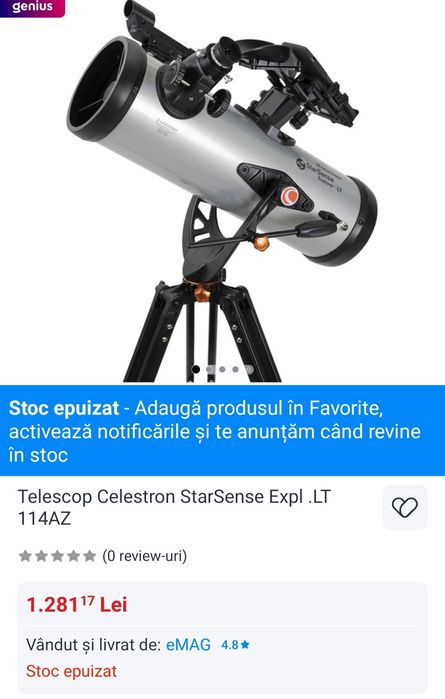 Vând Cellestron Telescop