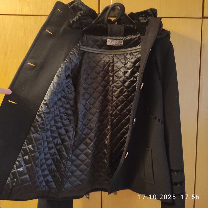 НОВО дамско луксозно турско палто ЧЕРНО р. М, СУПЕР евтино!