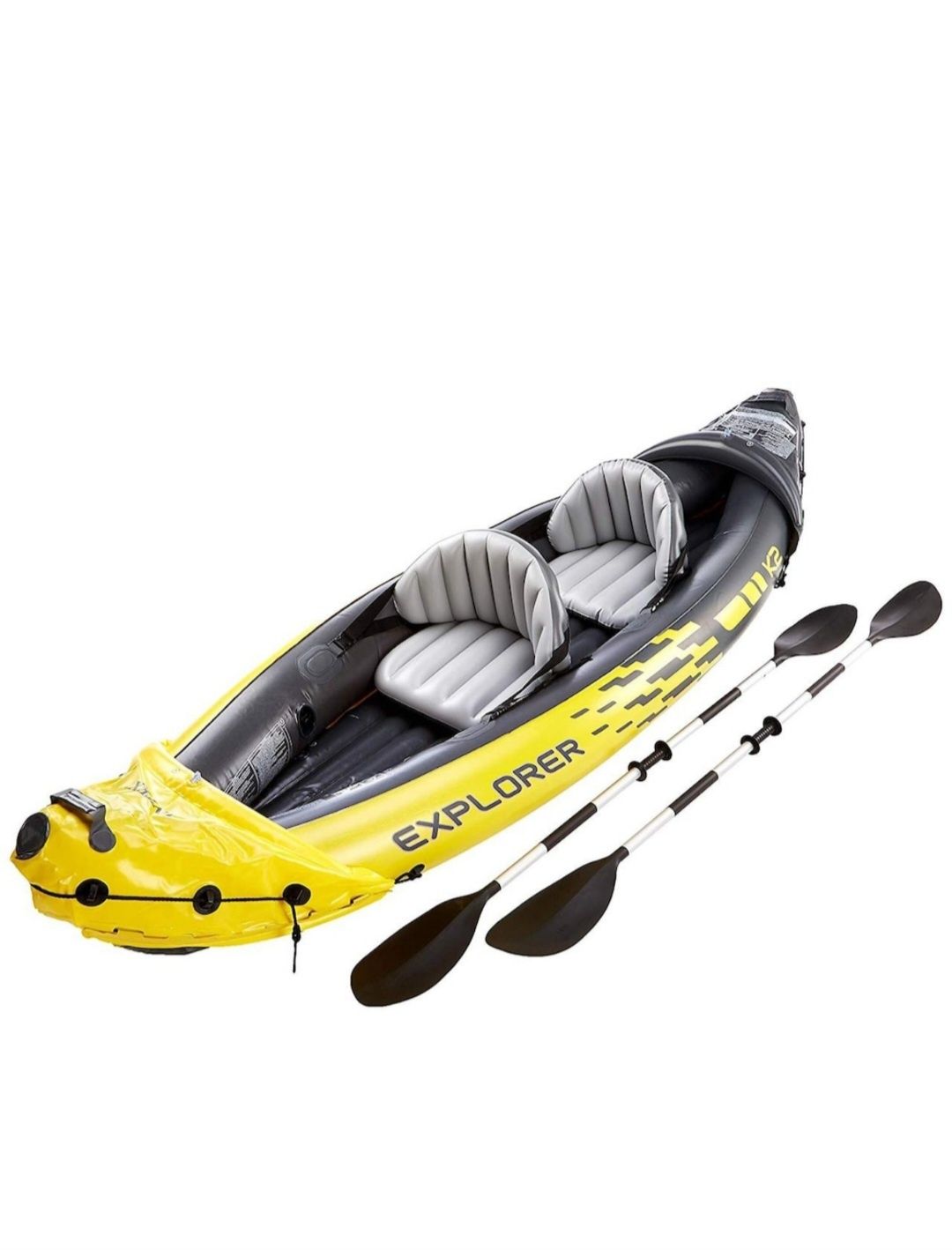 Caiac gonflabil Intex Explorer K2, vasle Al incluse, 3.12m x 91cm