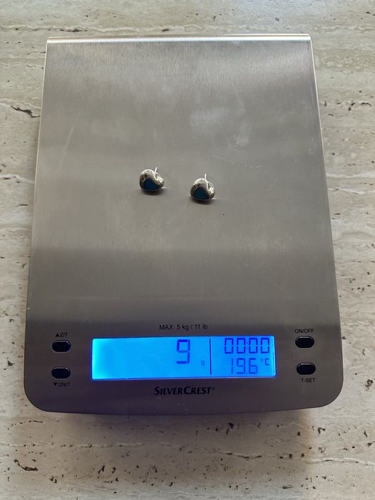 Cercei argint 925 model inimioara cu turcoaz original