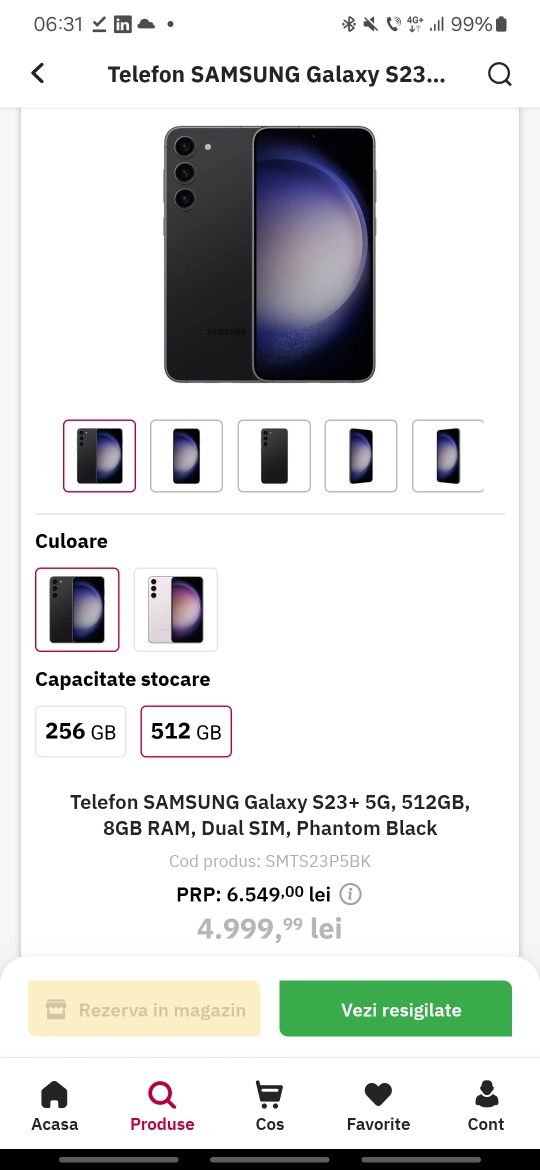 Samsung S23 Plus 512gb garanție