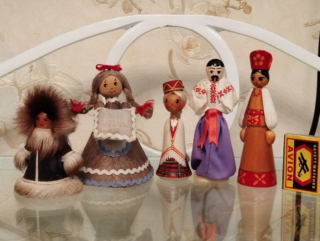 Деревянные национальные куклы СССР