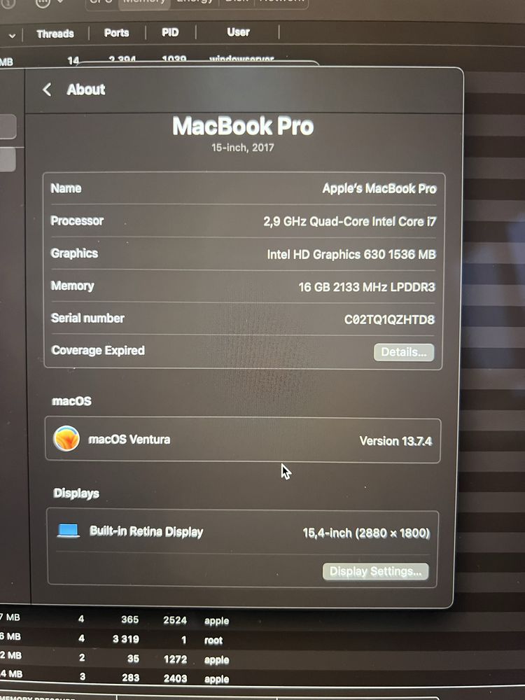 Macbook pro 15.6