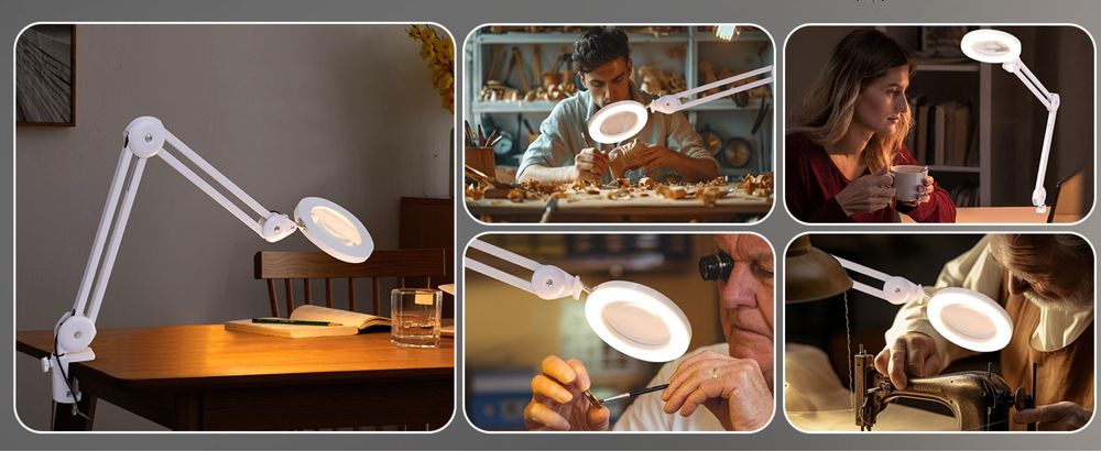 Lampa LED / cosmetica cu lupa