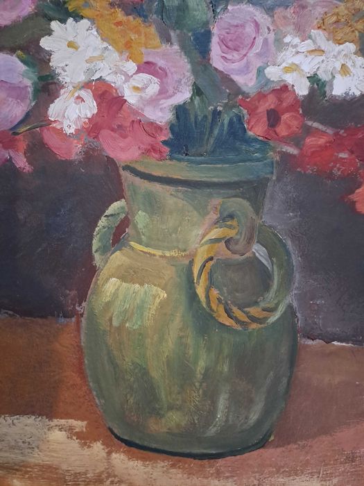 tablou pictura pe panza 71/62 cm semnat