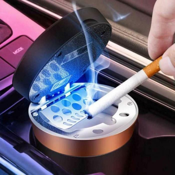 пепелник за кола с диодно осветление и соларна запалка vertex ...