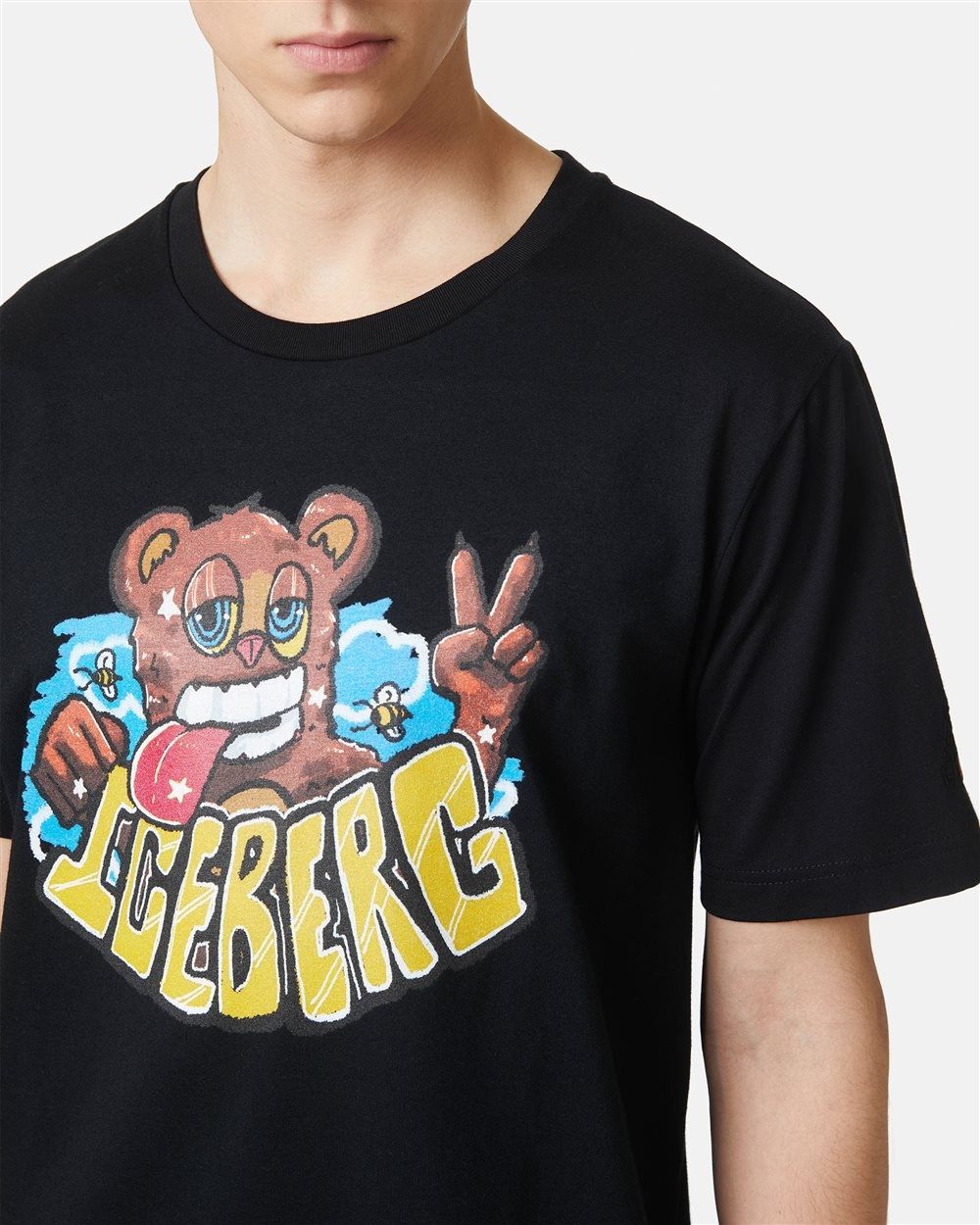 Мъжка тениска Iceberg T-shirt with Bear Print And Vxmee Logo