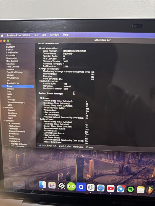 Macbook air m1 8/256