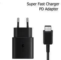 Incarcator Fast Charger 22.5W si Cablu C Black Compatibil Samsung