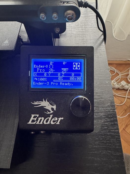 Creality Ender 3 Pro–placă silent,dual-gear, OctoPrint + cameră