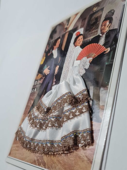 Felicitare veche brodată + felicitare textilă