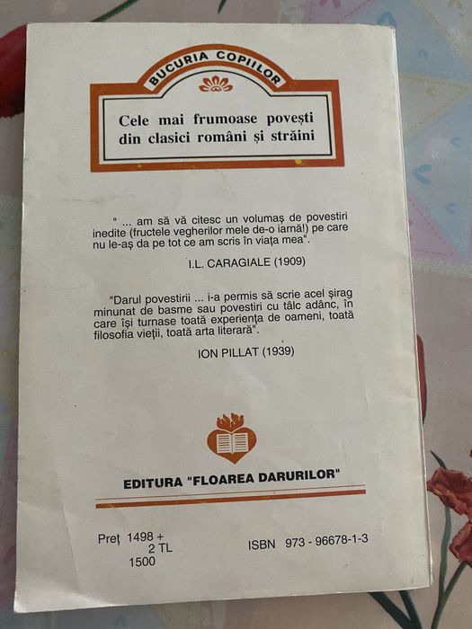 I.L. Caragiale- Kir Ianuela-Povești, 1994