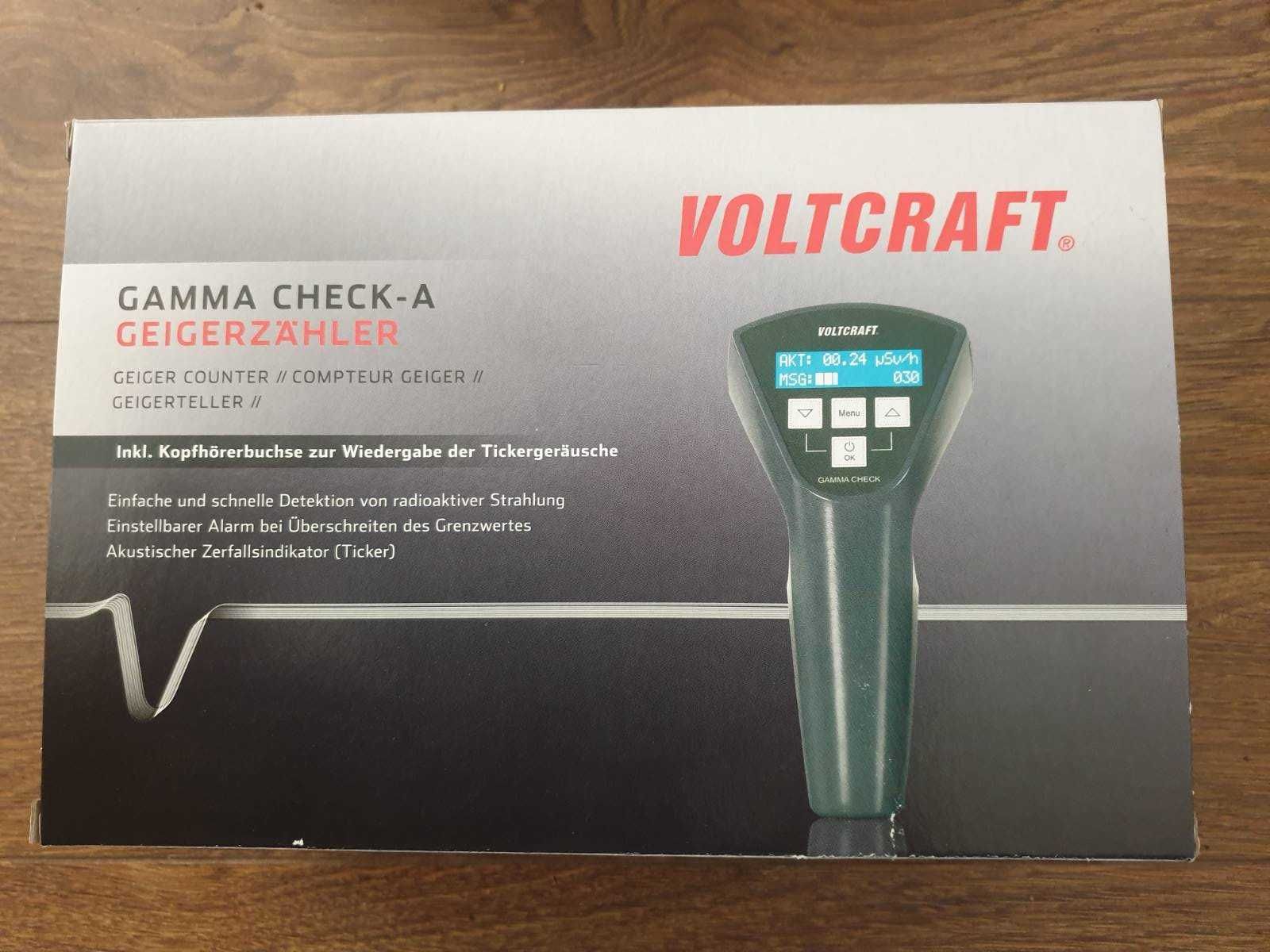 Detector radiatii Geiger Gamma-Check-A Voltcraft dozimetru Garantie