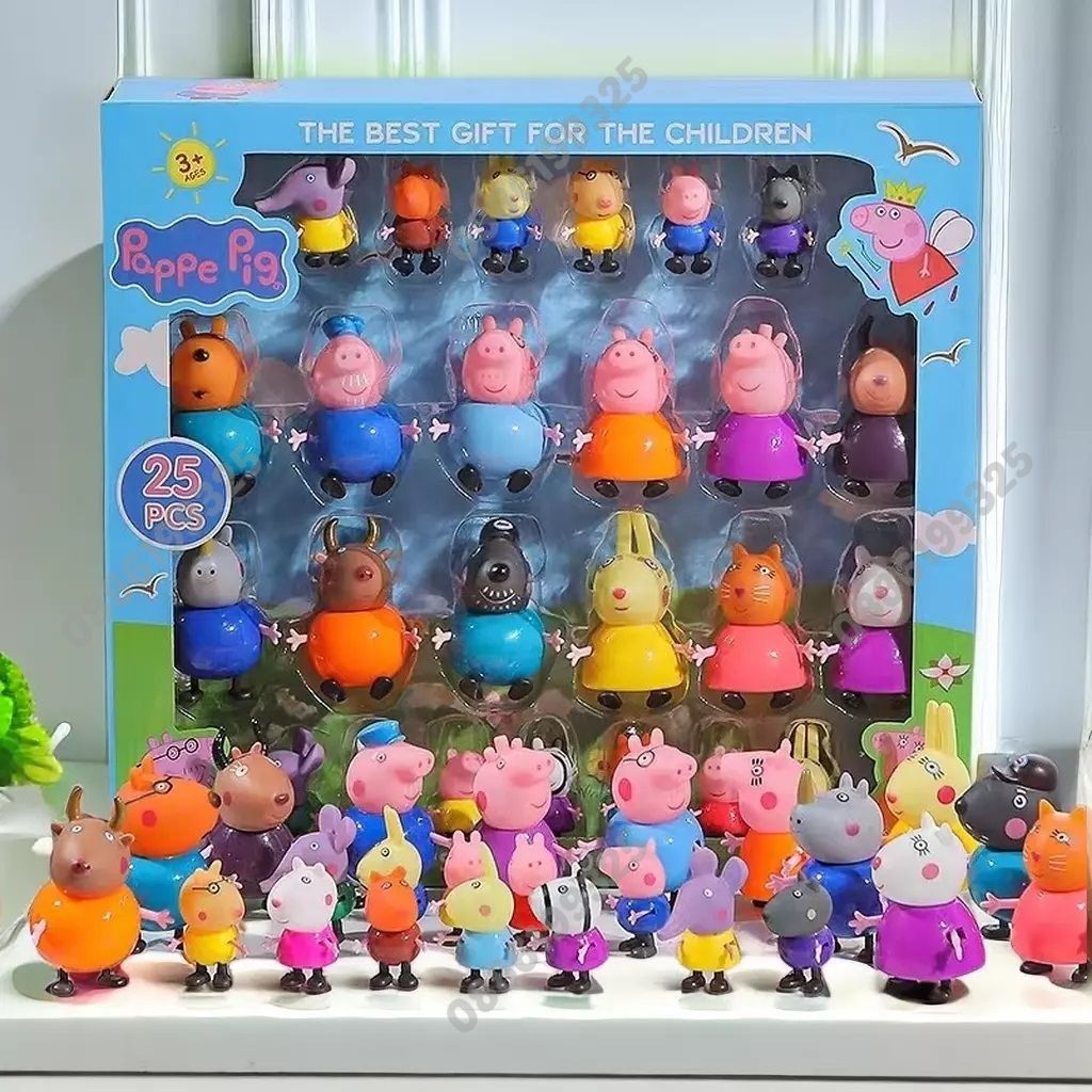 Голям комплект фигурки Пепа Пиг, Всички герои Peppa Pig фигурки