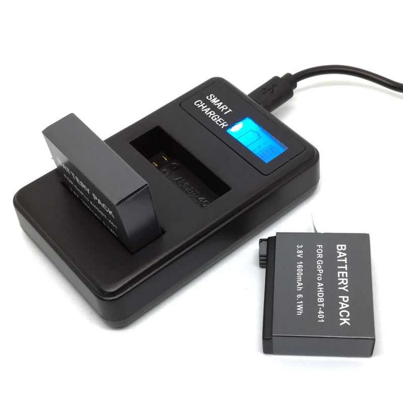 Двойно зарядно за батерии AHDBT-401 за GoPro Hero4