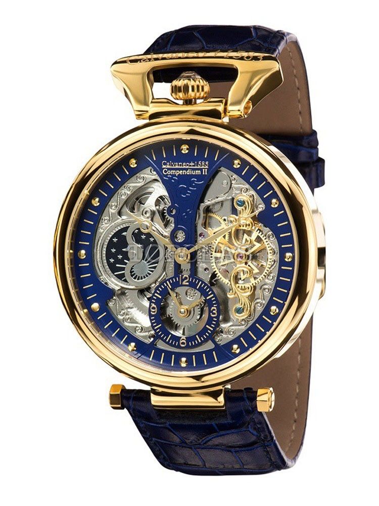 Ceas Calvaneo Compendium II Gold Blue