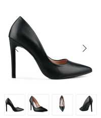 Черни дамски обувки на ток Tendenz