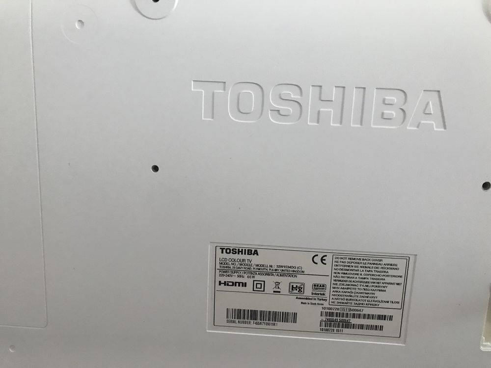 Tv LCD Toshiba 32W1534DG defect banda Led