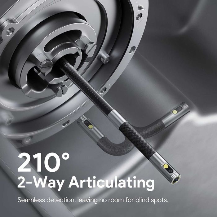 Ендоскоп DEPSTECH с гъвкаво рамо. Двупосочна бороскопска камера ...