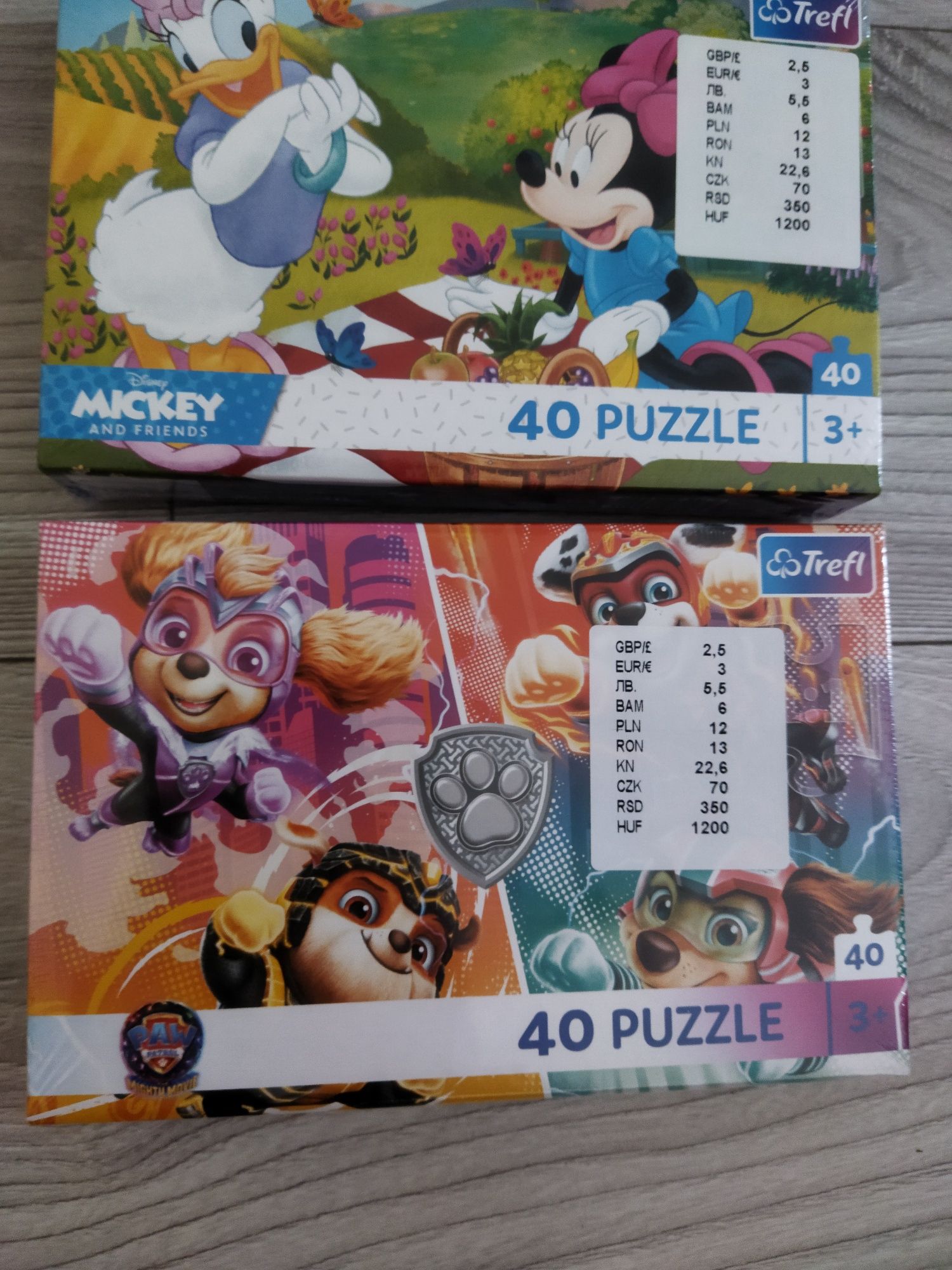 Set 3 puzzle uri noi Disney 40 piese vârstă 3+ Patrula Minnie Gabby