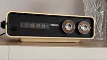 Radio cu ceas flip si alarma Triton digichron vintage de colectie