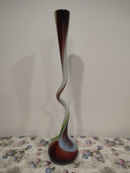 Vază mare sticlă rasucită 80 cm