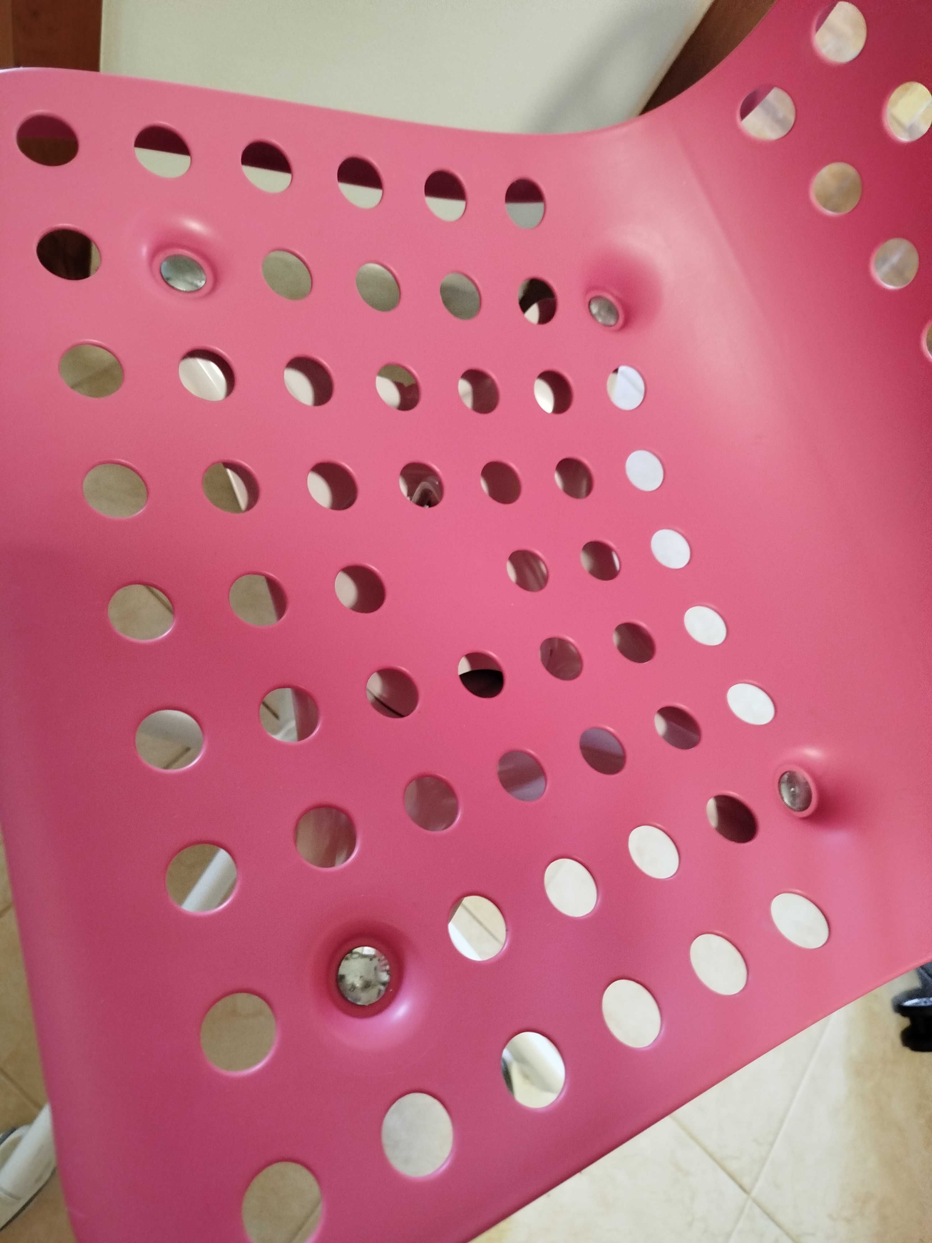 Въртящ се офис стол IKEA, розов
