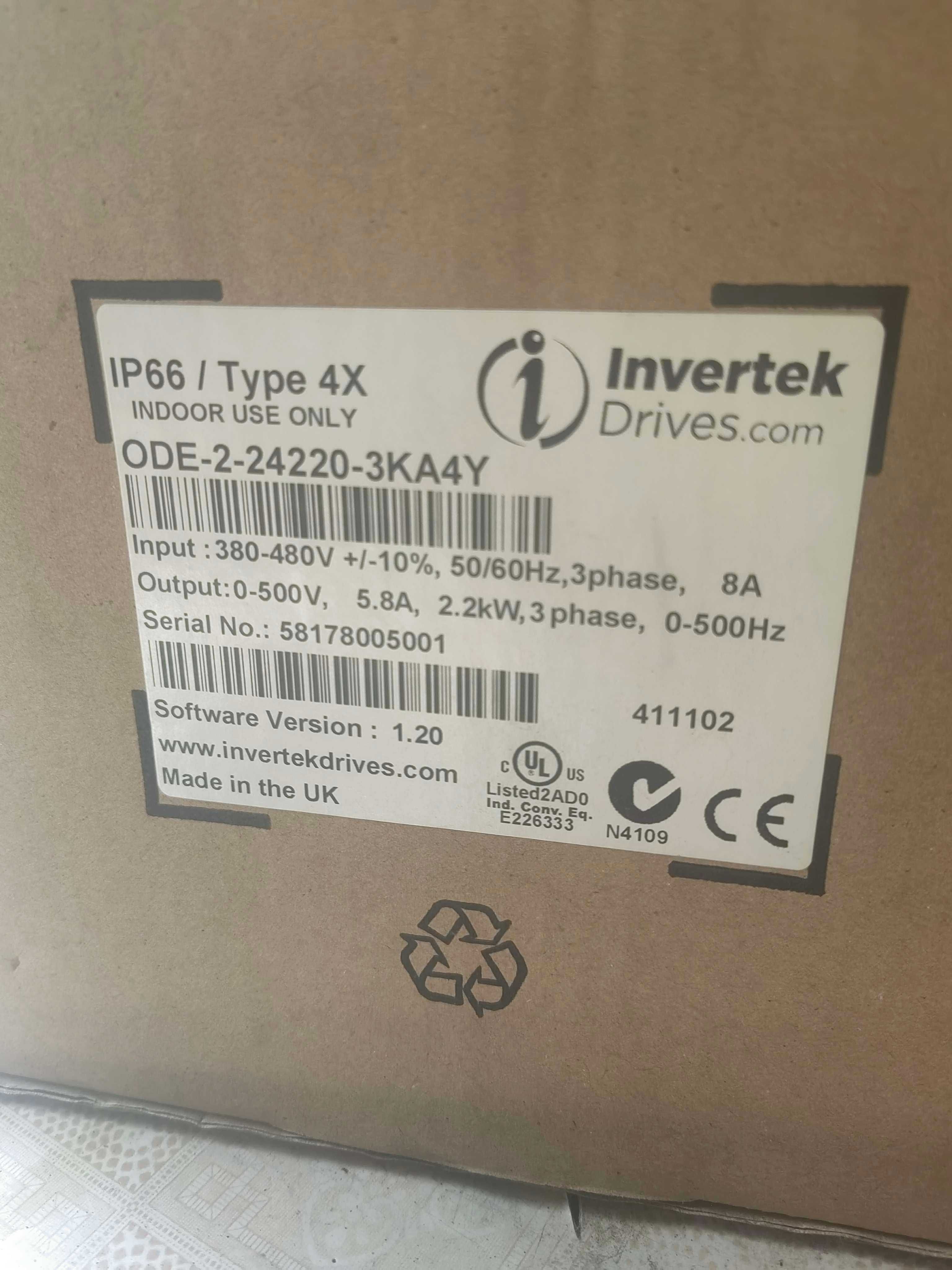 Честотен инвертор Invertek Optidrive IP66/4X   ODE-2-24220-3KA4Y