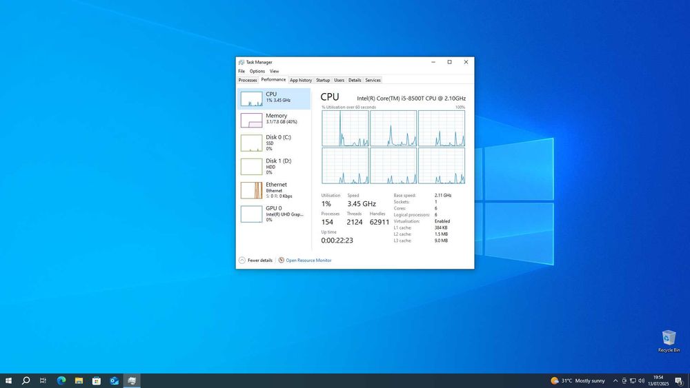 HP Prodesk 600 G4 mini /i5 8500T/ 16 Gb/ 256 Nvme/ 500HDD