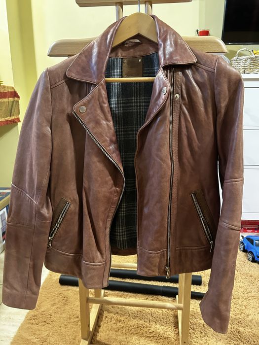 Geaca piele Massimo Dutti marimea 36