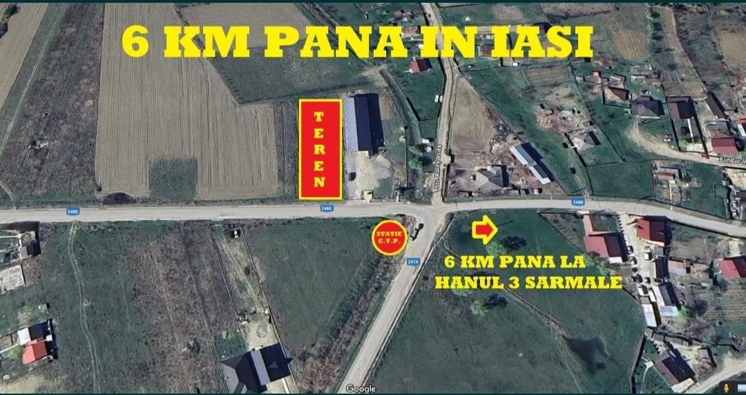 Bucium, 6 km de la Hanul 3 Sarmale, 1800 mp,ideal pentru hala