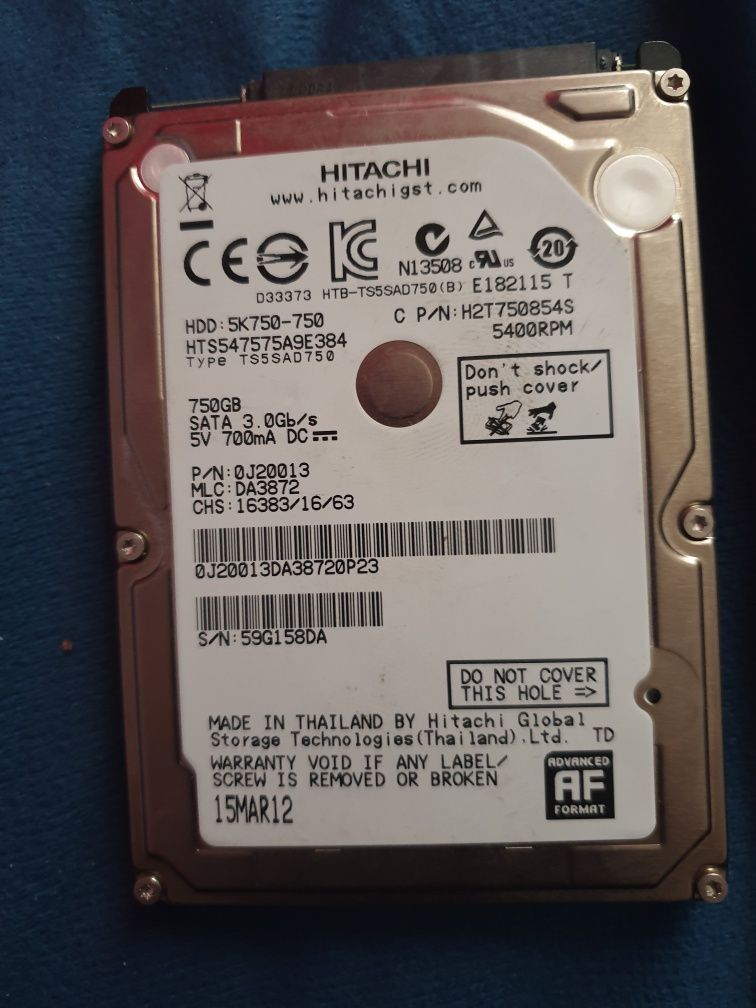 HDD 2,5" 100% 750gb/120gb