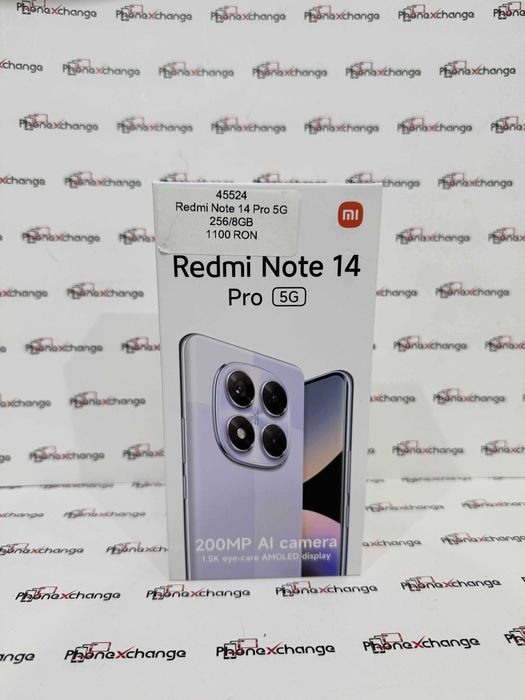 Redmi Note 14 Pro 5G Lavender Purple 256/8GB Sigilat