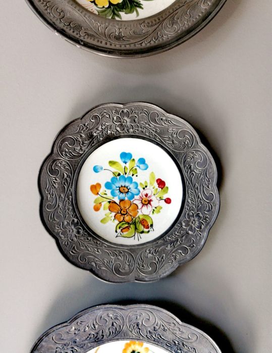 Антикварни керамика цам декоративни ръчно рисувани авторски чинии