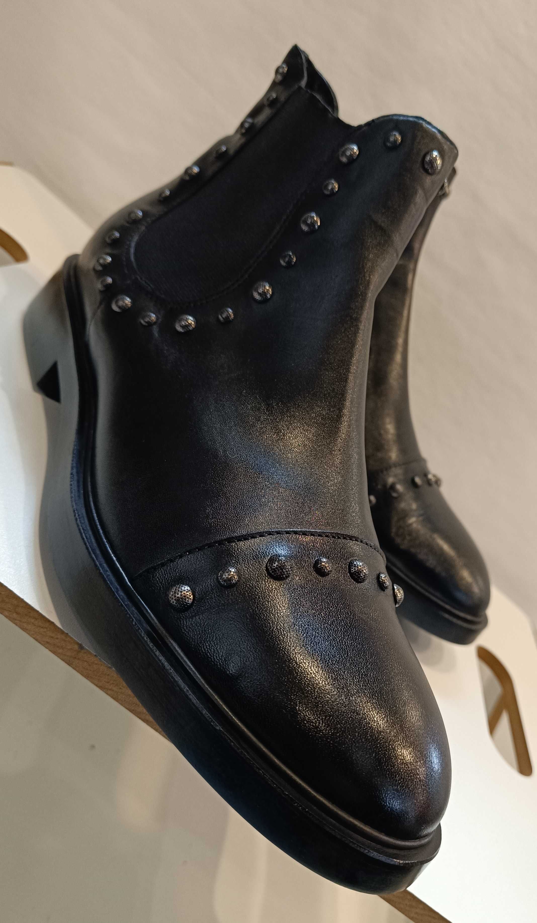 Ghete chelsea 39.5 40 cap toe Lavoratione Artigianale NOI piele natur