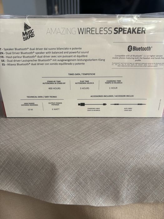 Преносима Bluetooth колонка Cellularline Music Sound, Червена