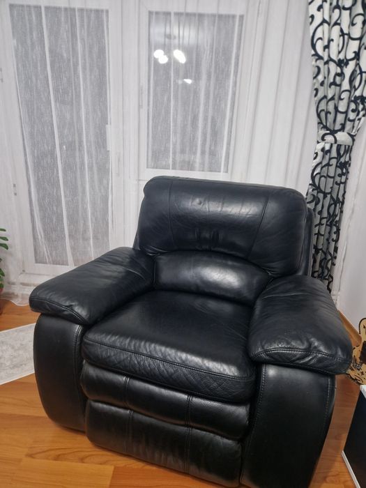 Canapea si fotoliu din piele
