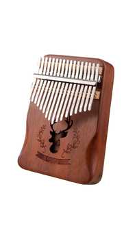 Kalimba, instrument muzical cu 17 note, ergonomic, lemn, maro