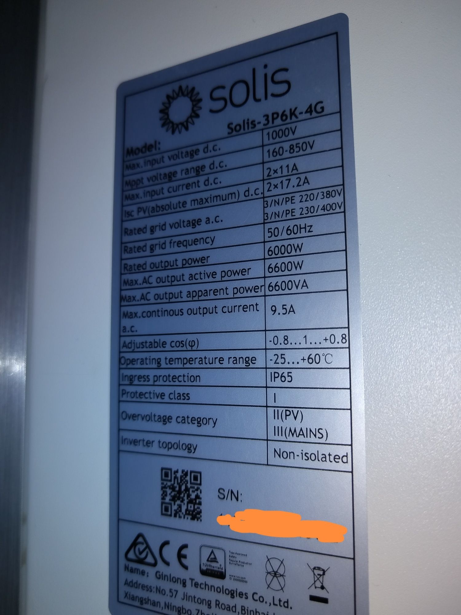 Invertor trifazic nou Solis-3P6K-4G