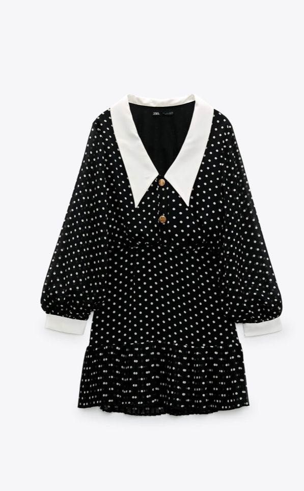 Платье zara в горошек