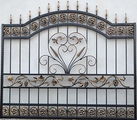 Porți și panouri gard din tabla decupară  și fer  forjat