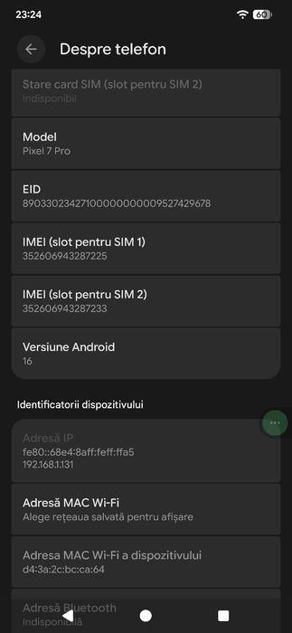 Pixel 7 Pro 12/128 Hazel impecabil
