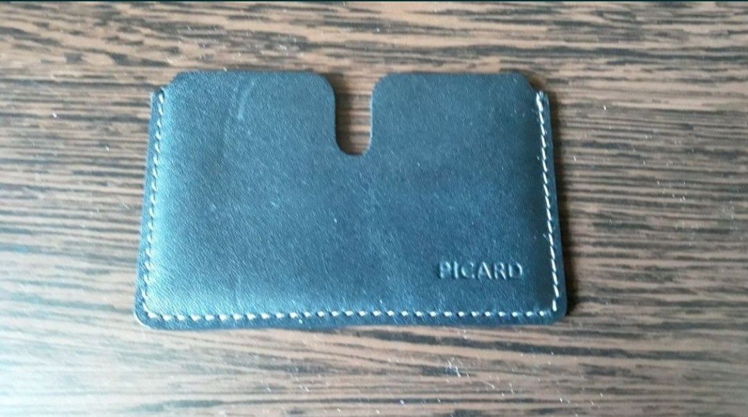 husa card din piele naturala