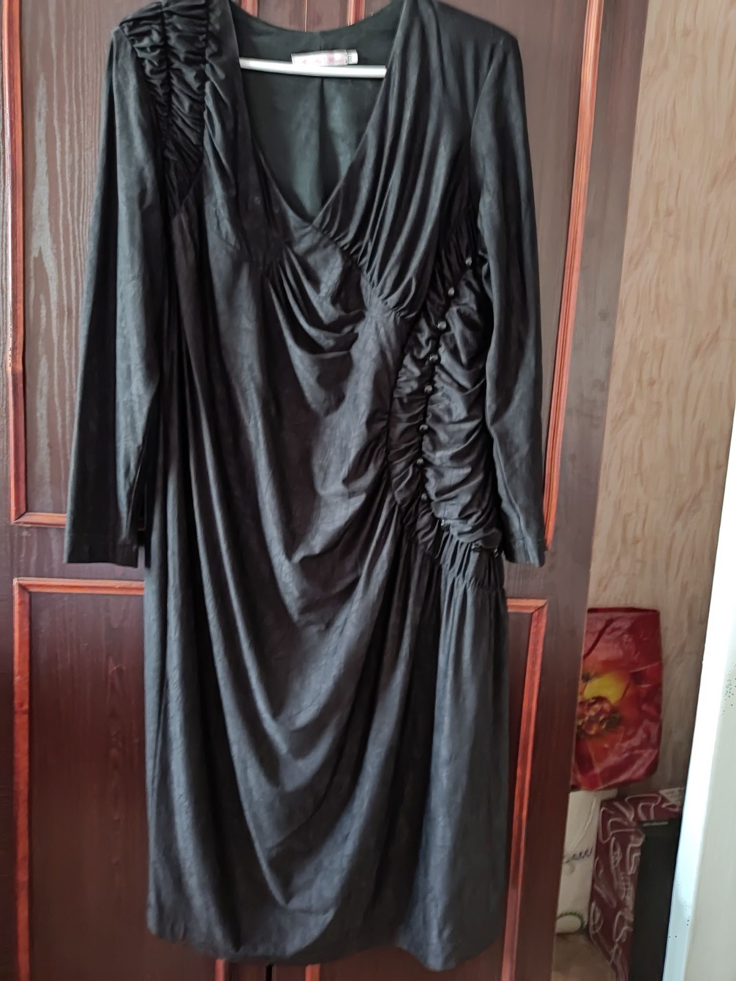 Платье вечернее черное из тонкого трикотажа