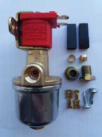 Клапан эл/маг газа ATIKER с нижним фильтром под трубку 8 мм