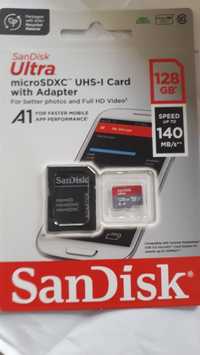 Micro sd 128 Gb  Sandisk viteza 140mps