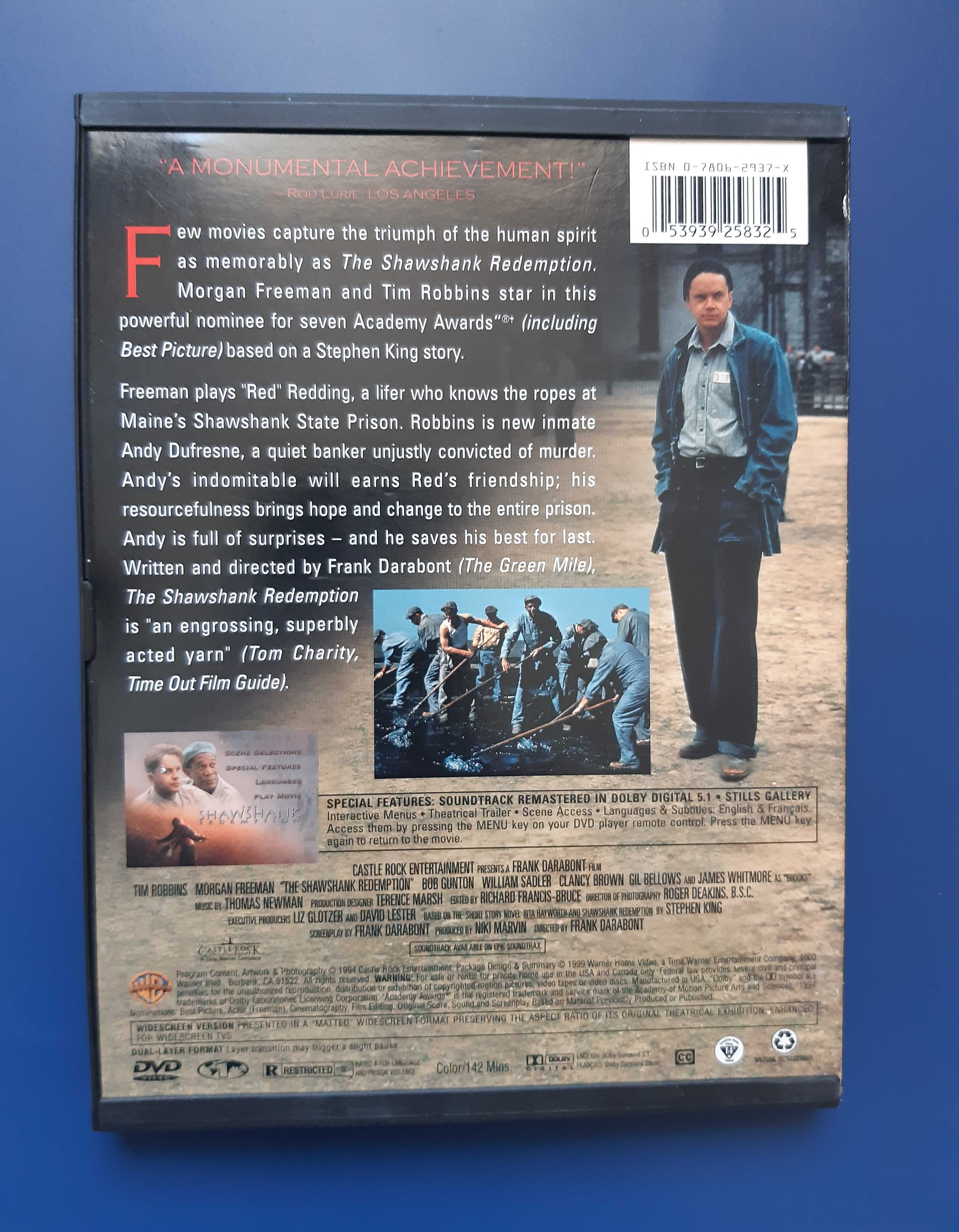 Лот DVD Филми Изкуплението Шоушенк Бандите на Ню Йорк Призрак