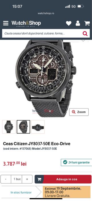 Ceas Citizen Navihawk Eco-Drive barbatesc 48mm